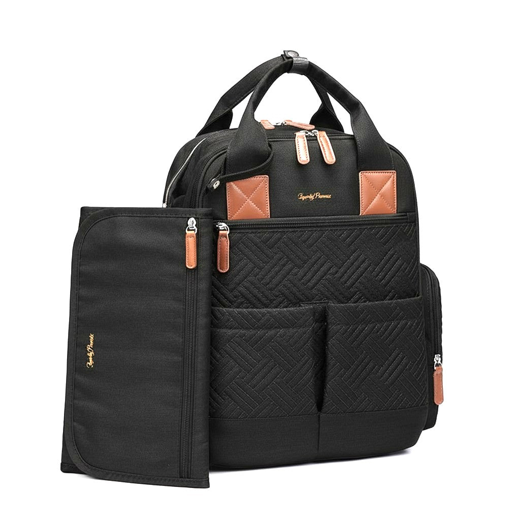 Baby Changing Backpack – Stylish, Spacious & Smart Nappy Bag for Modern Parents | Multi-Pocket Organizer with Wipe Access, Insulated Bottle Section & Stroller Straps