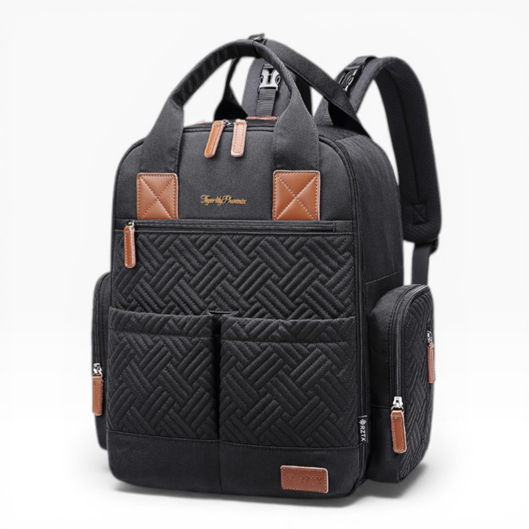 Baby Changing Backpack – Stylish, Spacious & Smart Nappy Bag for Modern Parents | Multi-Pocket Organizer with Wipe Access, Insulated Bottle Section & Stroller Straps