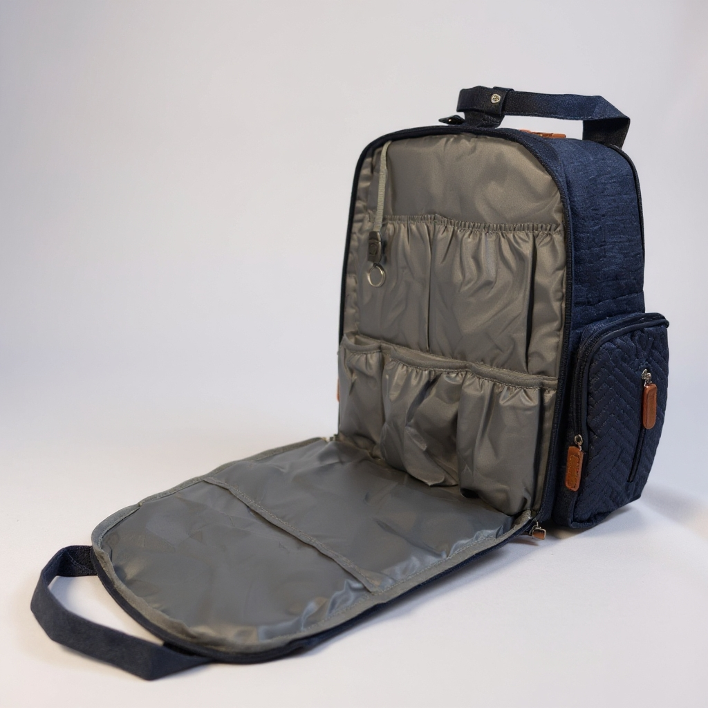 Baby Changing Backpack – Stylish, Spacious & Smart Nappy Bag for Modern Parents | Multi-Pocket Organizer with Wipe Access, Insulated Bottle Section & Stroller Straps