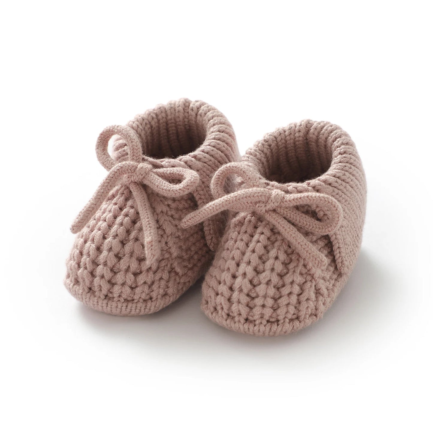 Cozy Knit Baby Booties With Bow – Soft, Breathable