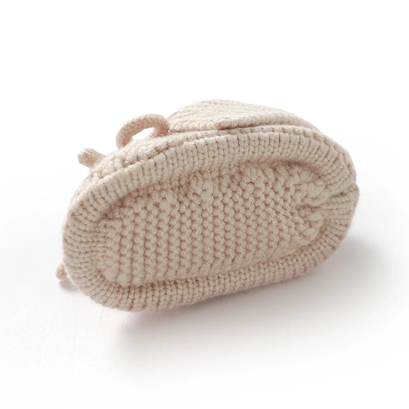 Cozy Knit Baby Booties With Bow – Soft, Breathable