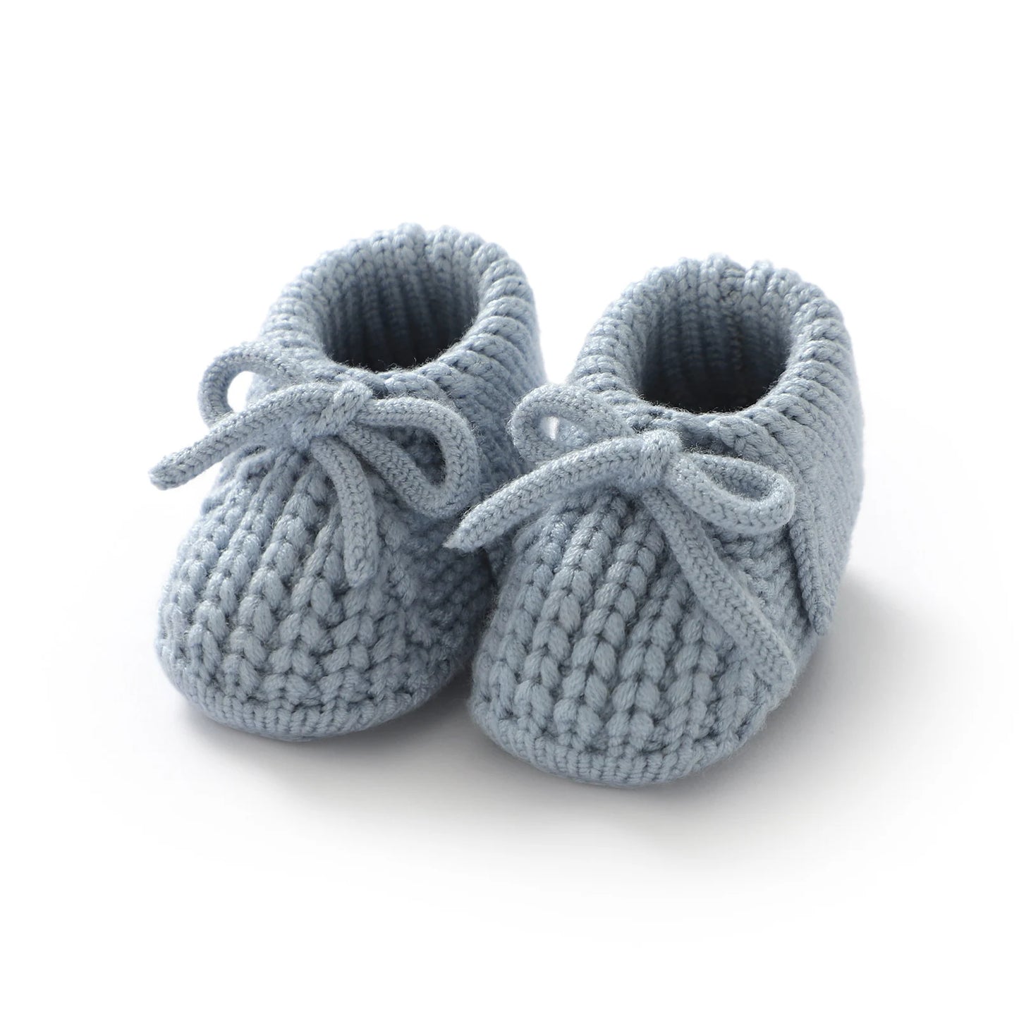 Cozy Knit Baby Booties With Bow – Soft, Breathable