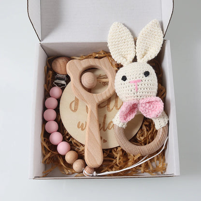 Tigerlily Phoenix Newborn Gift Set – Rattle, Teether & Pacifier Clip