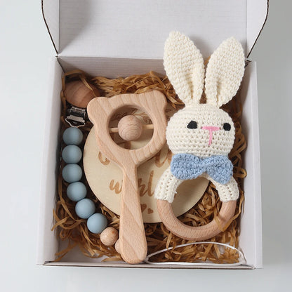 Tigerlily Phoenix Newborn Gift Set – Rattle, Teether & Pacifier Clip