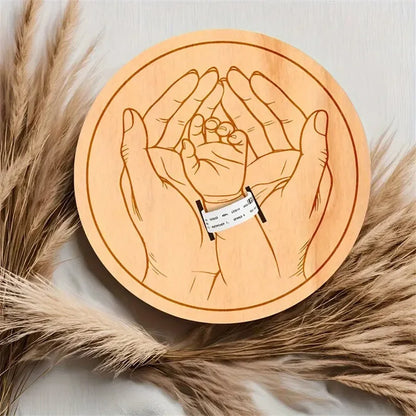 Tigerlily Phoenix wooden newborn hospital band keepsake