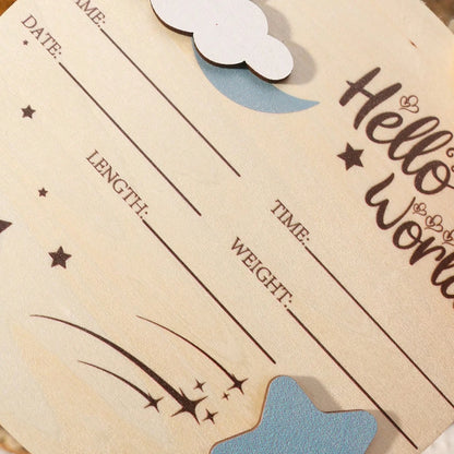 Tigerlily Phoenix Hello World Birth Announcement Plaque
