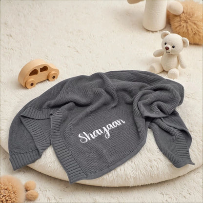 Tigerlily Phoenix Personalised Knitted Baby Blanket