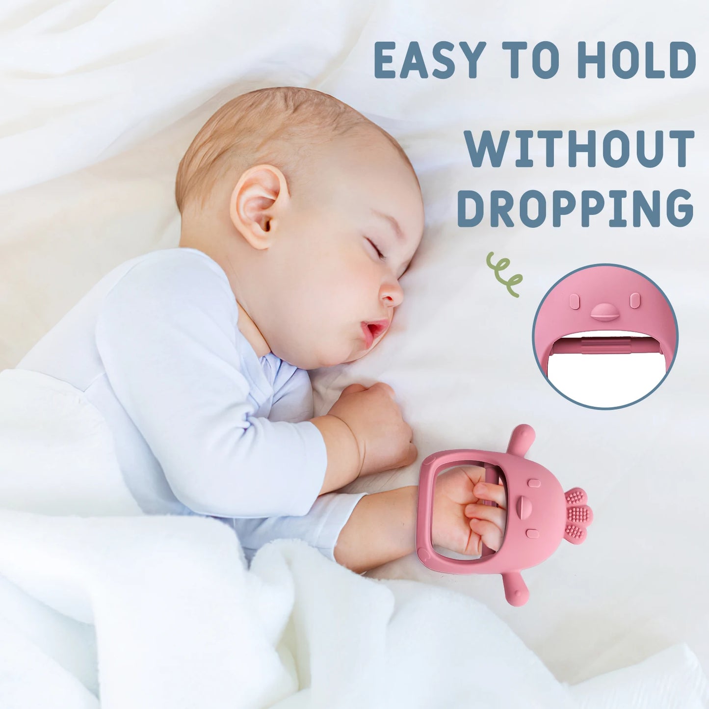 Chick Mitten Baby Teether – Soft Silicone Teething Toy for Babies | BPA-Free, Anti-Drop, Gum-Soothing Chew Toy for Little Hands