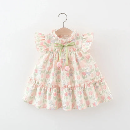 Tigerlily Phoenix rabbit and tulip baby dress