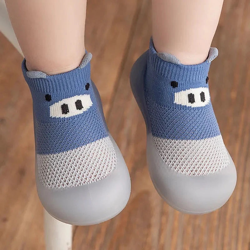 SoftFlex Knit Animal Baby Shoes — Non-Slip Sock Shoes for First Walkers