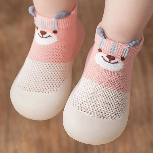 SoftFlex Knit Animal Baby Shoes — Non-Slip Sock Shoes for First Walkers