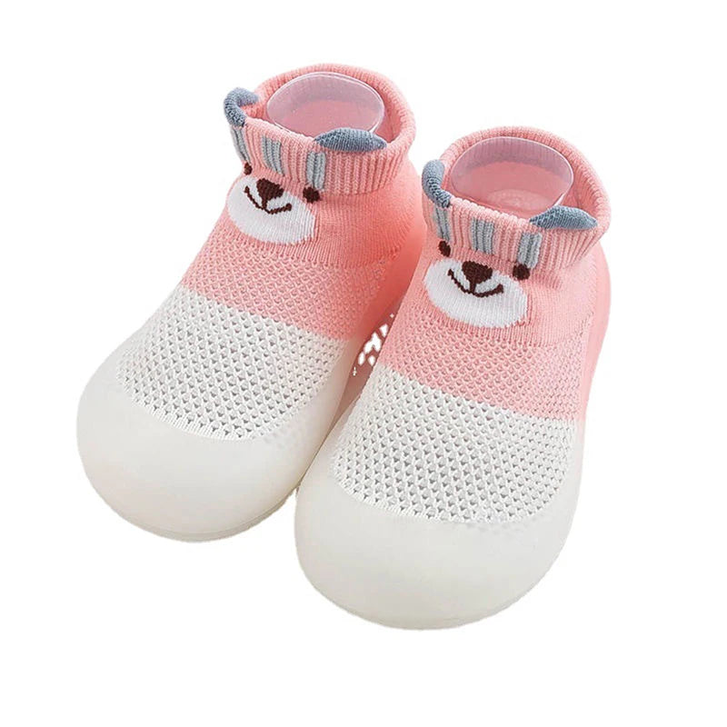 SoftFlex Knit Animal Baby Shoes — Non-Slip Sock Shoes for First Walkers