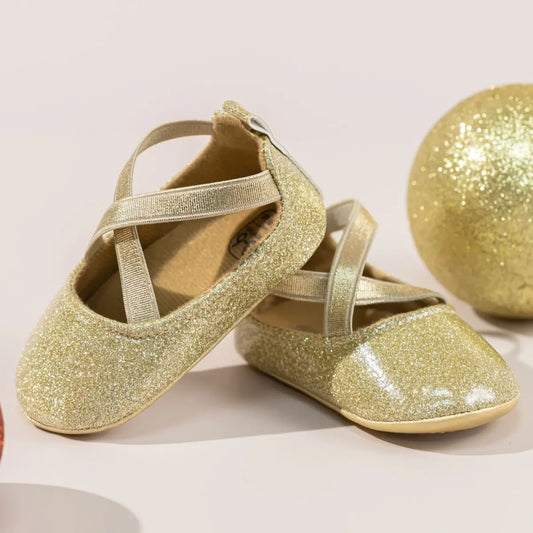 Newborn Baby Girl Princess Shoes Bling Soft Soles Non-Slip Infant Shoes First Walkers Baptism