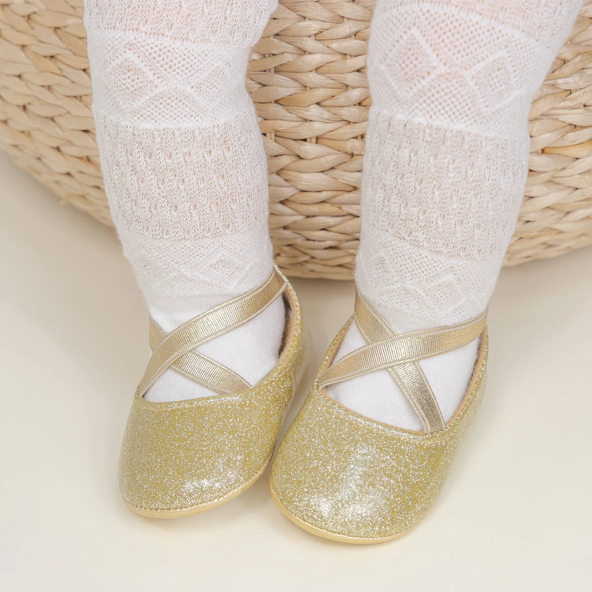 Newborn Baby Girl Princess Shoes Bling Soft Soles Non-Slip Infant Shoes First Walkers Baptism