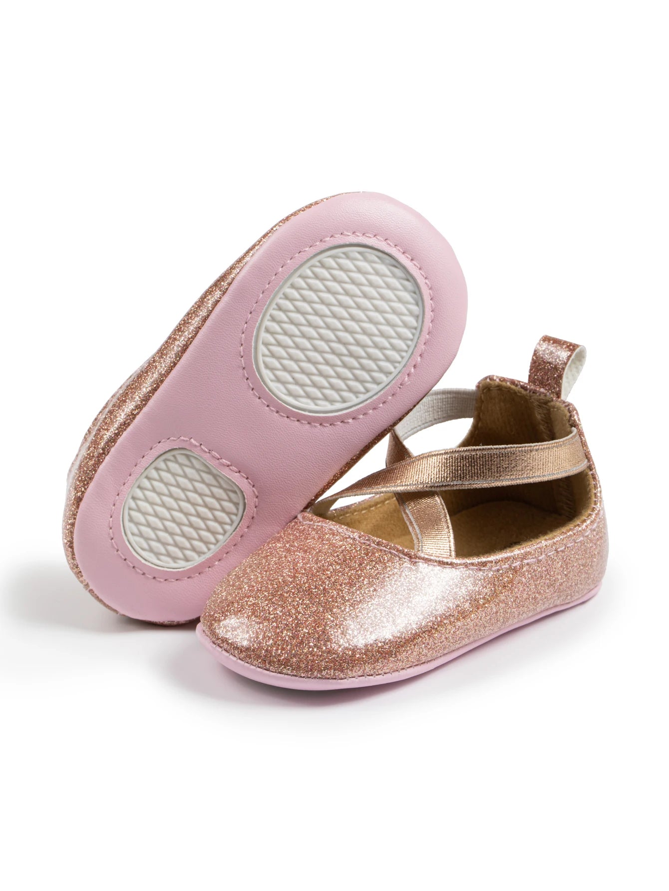 Newborn Baby Girl Princess Shoes Bling Soft Soles Non-Slip Infant Shoes First Walkers Baptism