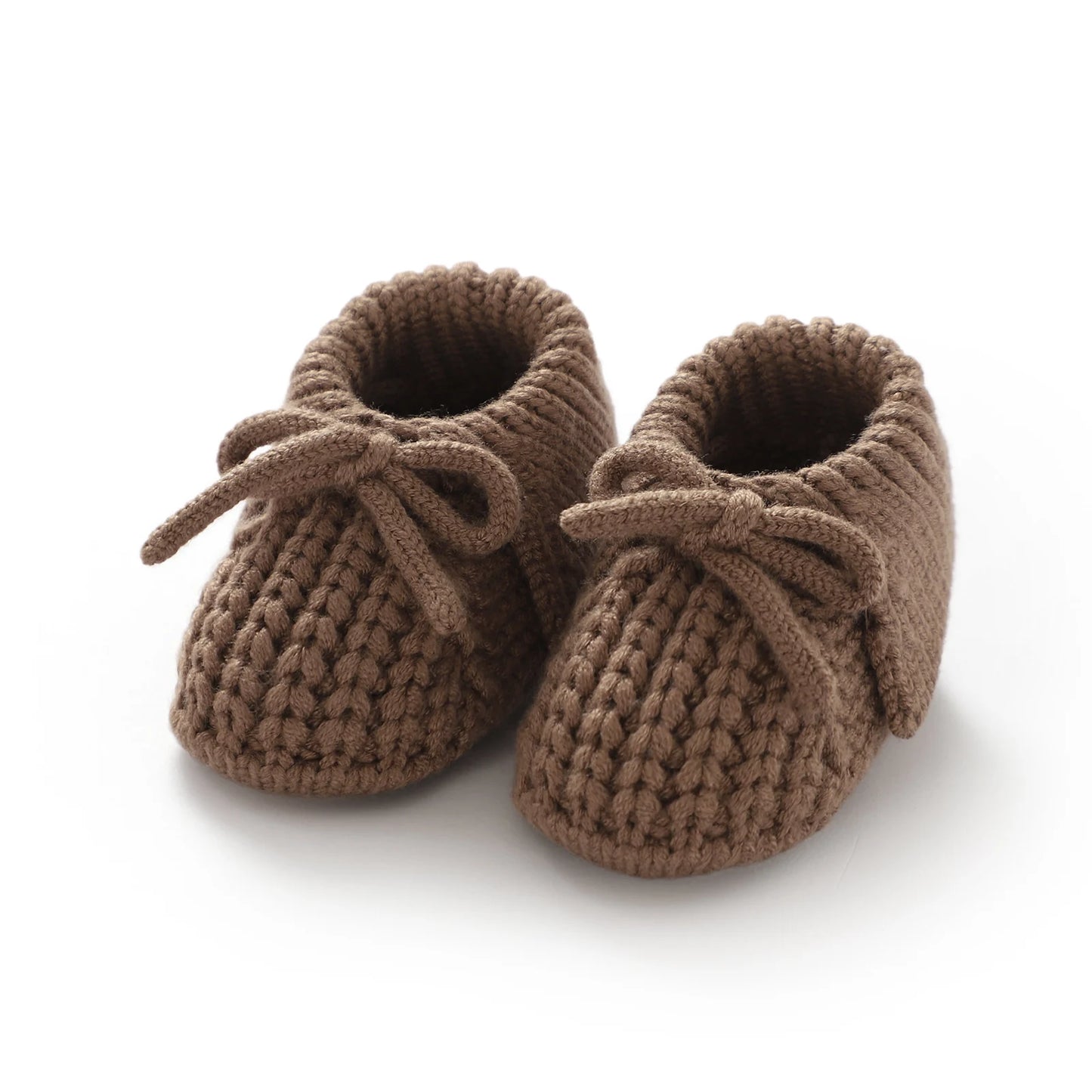 Cozy Knit Baby Booties With Bow – Soft, Breathable