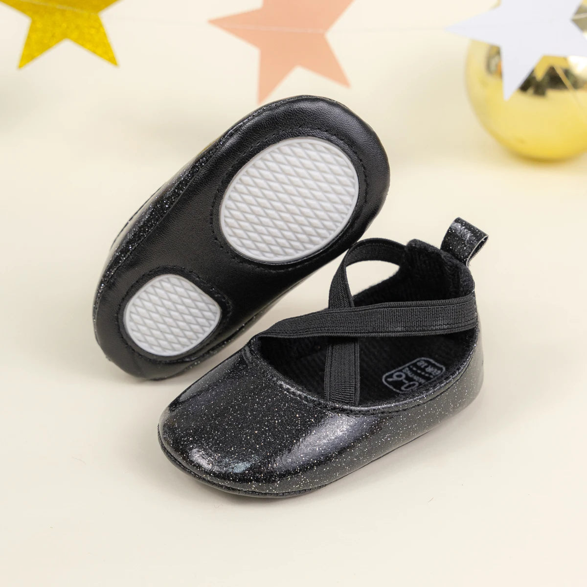 Newborn Baby Girl Princess Shoes Bling Soft Soles Non-Slip Infant Shoes First Walkers Baptism