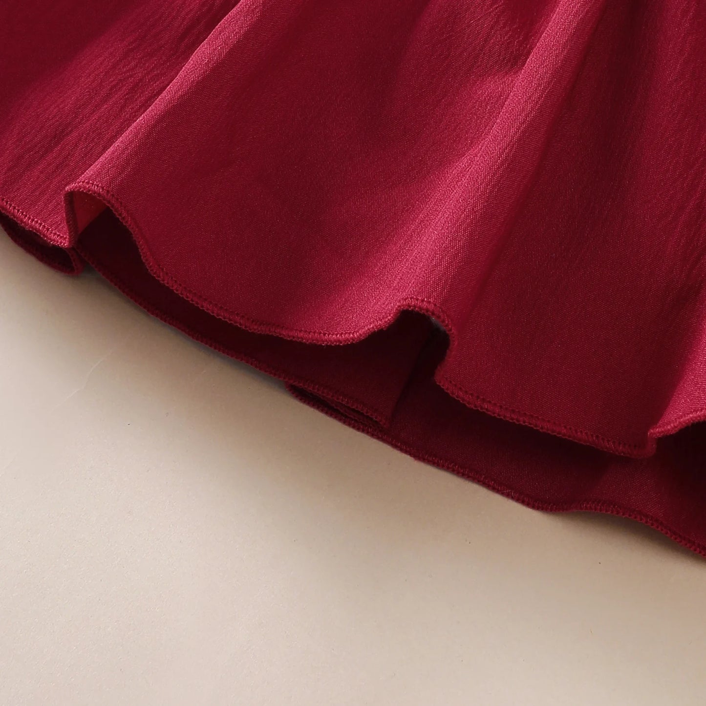 Baby Girl Dress with Bow | Valentine's Day, Mother's Day, or Any Special Occasion Outfit Cute Red Cotton Blend Comfortable Elegant for Photos Gatherings Parties